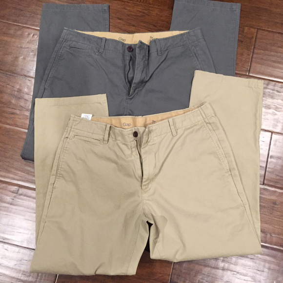 GAP Other - Gap mens chino khakis lot gray and tan 34 W x 28 L